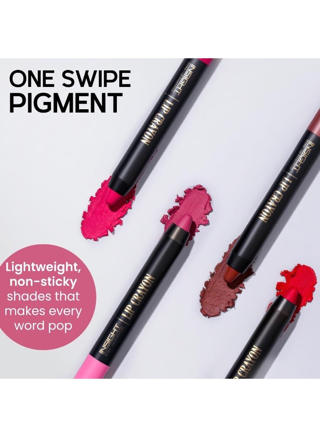 إنسايت قلم تحديد الشفاه طويل الأمد من إنسايت - راحة تدوم طوال اليوم | لمسة نهائية مطفية | مقاوم للماء | غني بفيتامين هـ وحمض الكوجيك | طرف قابل للبري | تغطية كاملة | أحمر شفاه خفيف الوزن (سانسيت كيس) - 7 غرام - Image 2